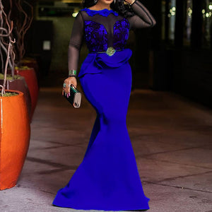 Royal Blue Women Long Maxi Dresses Elegant