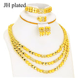 Dubai Jewelry sets Gold Color Necklace & Earrings bridal