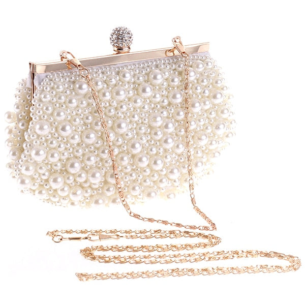 Evening Wedding Clutch Handbag Pearl Bag