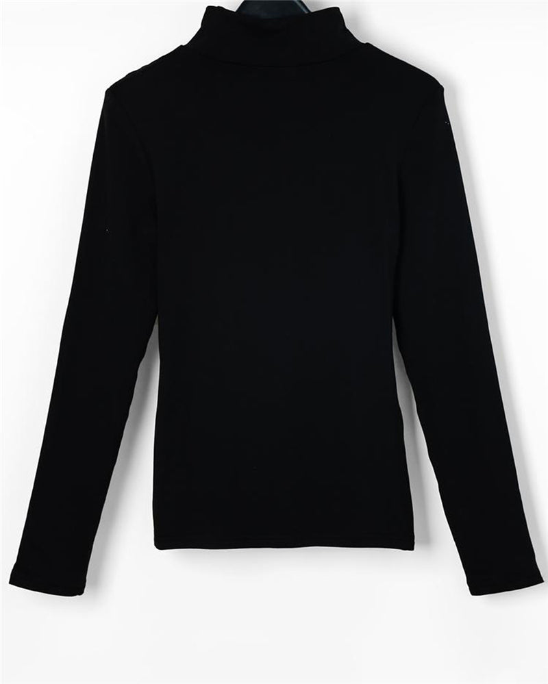Slim Fit Long Sleeve Casual Round Neck Shirt