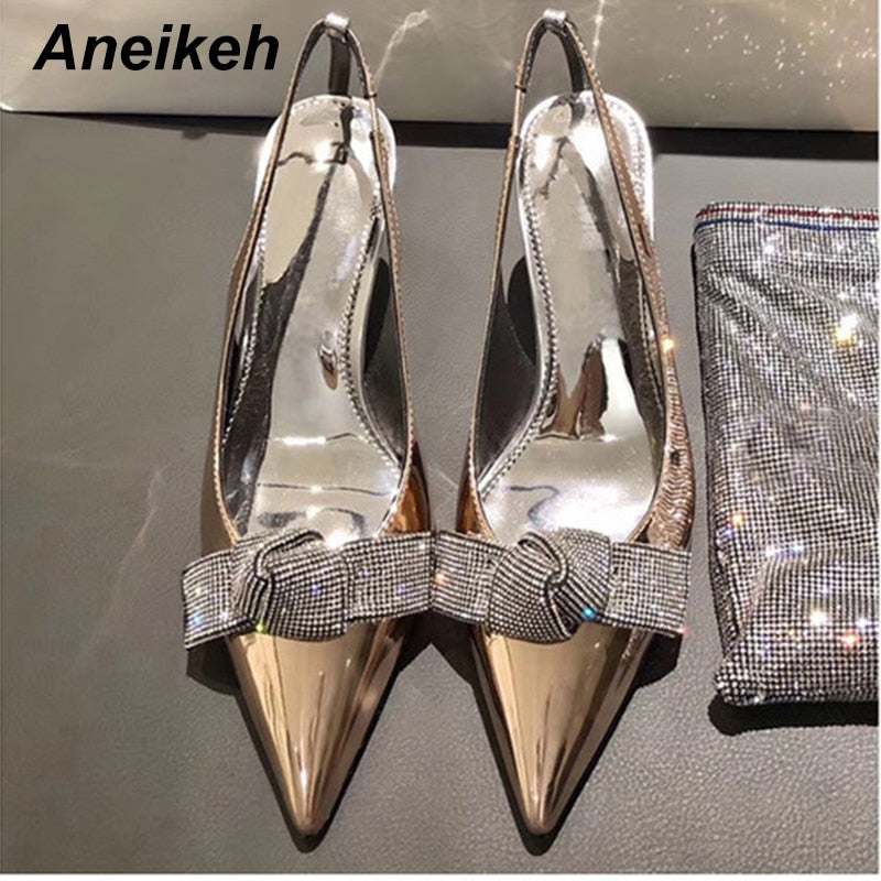 Summer Fashion Women's Pumps Sexy CRYSTAL Butterfly-knot STILETTO