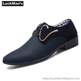 LuckMan Spring Men Shoes Designer Business Men's Casual Shoes