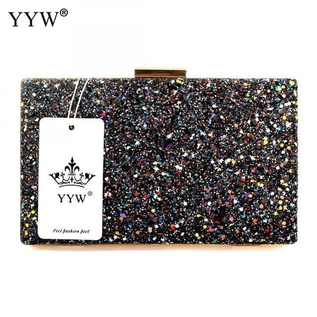 Sequined female Clutch Bag Evening Party Bag