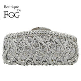 Hollow Out Crystal Women Clutches
