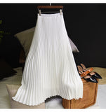 Women's Vintage Pleated Midi Long Skirt SK397