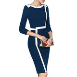 Women Dress Suit Jacket Bodycon Ladies Office Formal Midi Pencil Dresses Vintage Clothes Plus Size