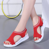 Women Sandals Female Shoes Woman Summer Wedge Comfortable Sandals Ladies Slip-on Flat Sandals Women