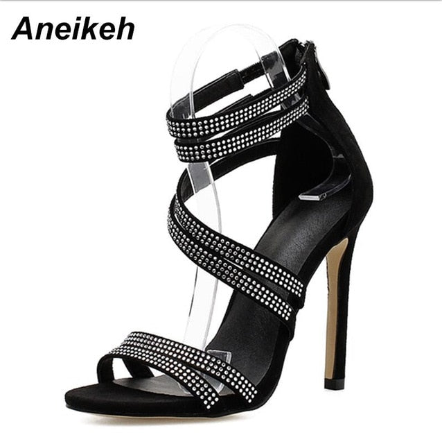 Gold Bling Crystal Sexy Women Sandals