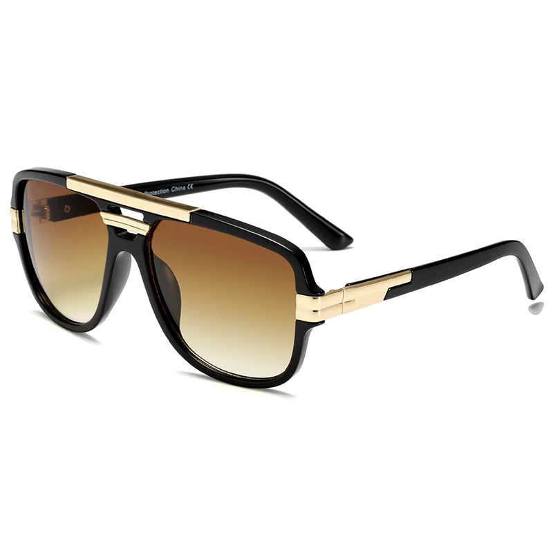 Brand Design Men Sunglasses Vintage Male Square Sun Glasses Luxury Gradient Sunglass