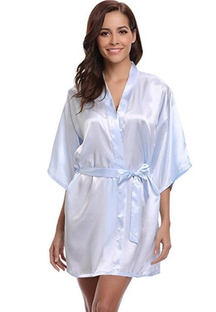 New Silk Kimono Robe Bathrobe Women Silk