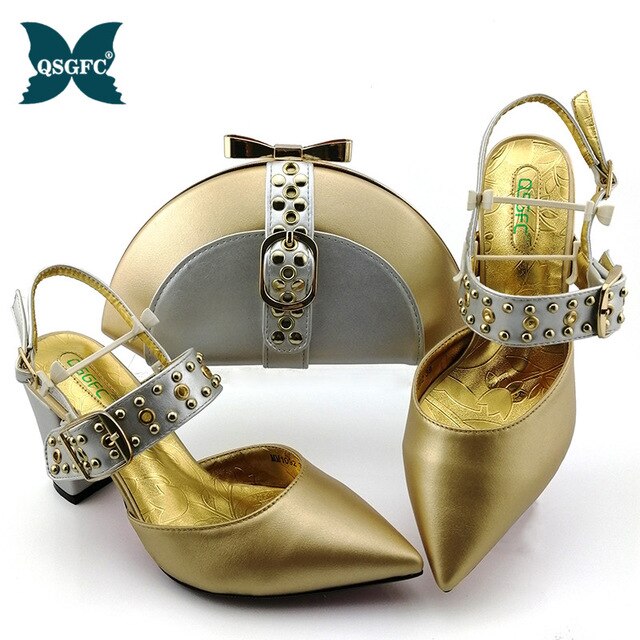 Women Shoes Bag Set Italian Design Luxury Shoes And Bag With Matching  Rhinestone