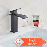 Hot cold basin faucet Waterfall Bathroom Washing Tap Vanity Sink