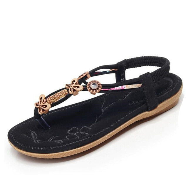 Women sandals soft PU leather Rhinestone sandals women Summer fashion flip flops sandals women shoes