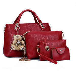 4pcs/Set Luxury Designer PU Leather Handbag