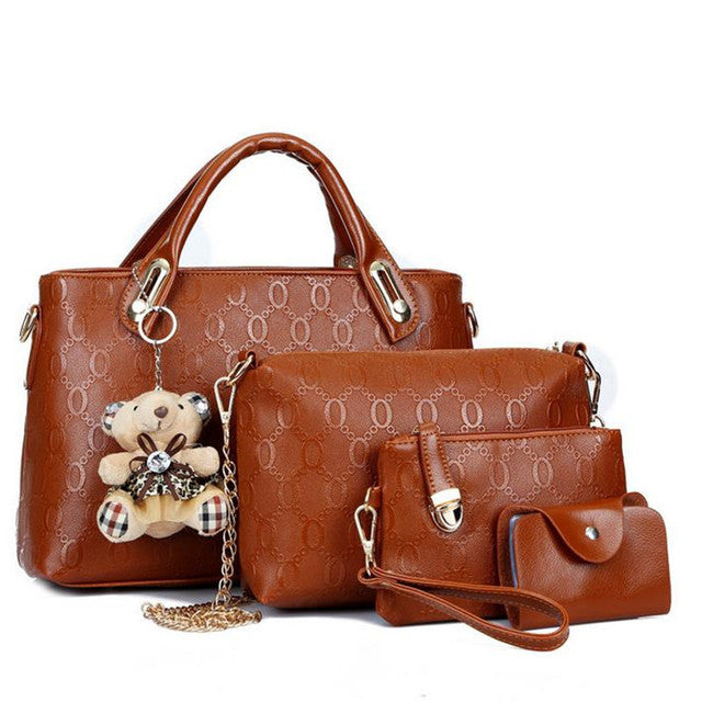 4pcs/Set Luxury Designer PU Leather Handbag – Chilazexpress Ltd