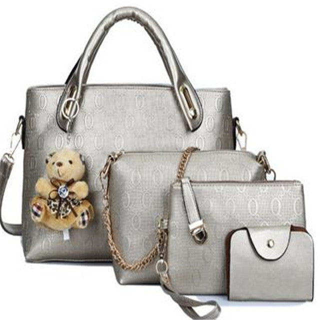 4pcs/Set Luxury Designer PU Leather Handbag