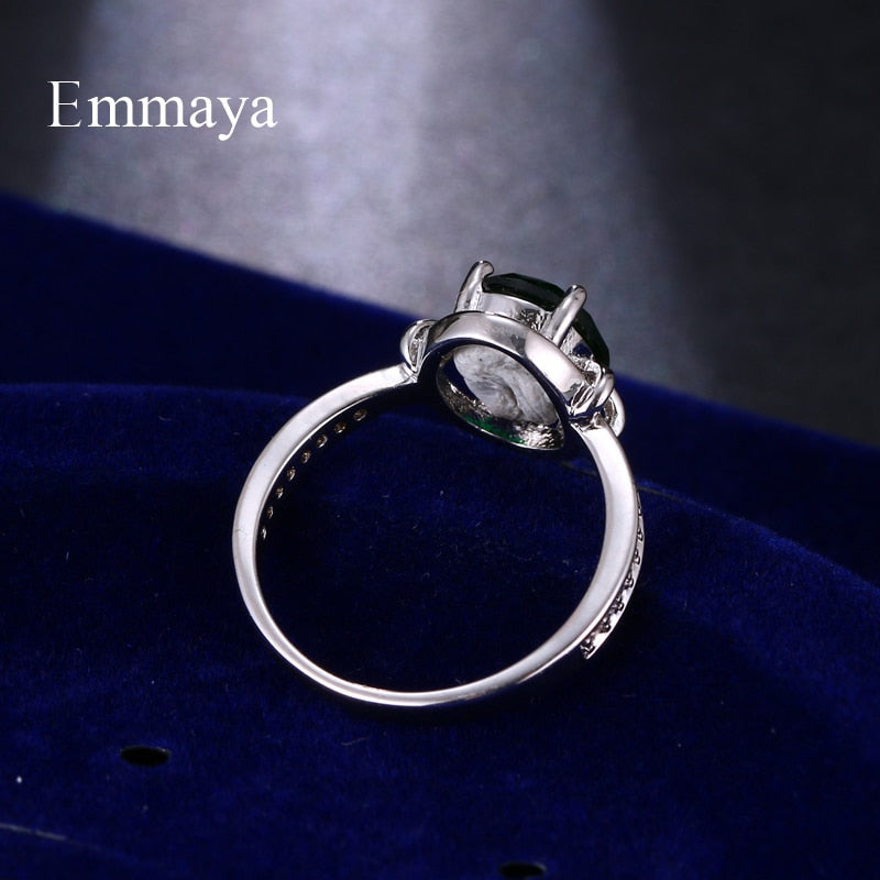 Emmaya Classical  Color Oval Shape Cubic Zircon Ring For Women