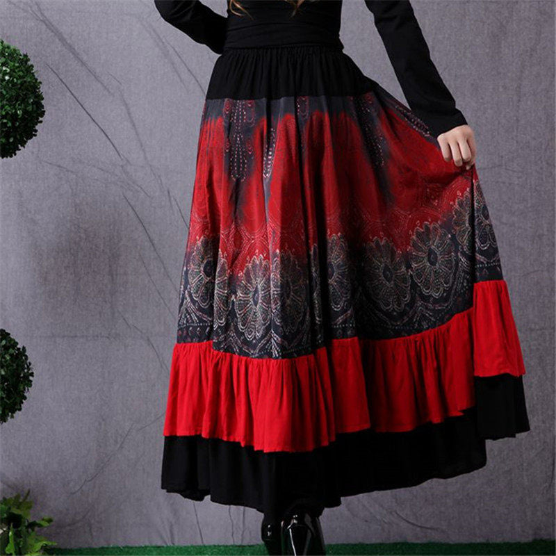 Ethnic Style Women's Long Skirt