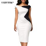Patchwork Summer Dress Women 2020 Casual Plus Size Slim Office Bodycon Dresses Elegant
