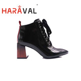 New Fashion Women Ankle Chelsea Boots Spring Autumn Low heels Genuine leather women shoes