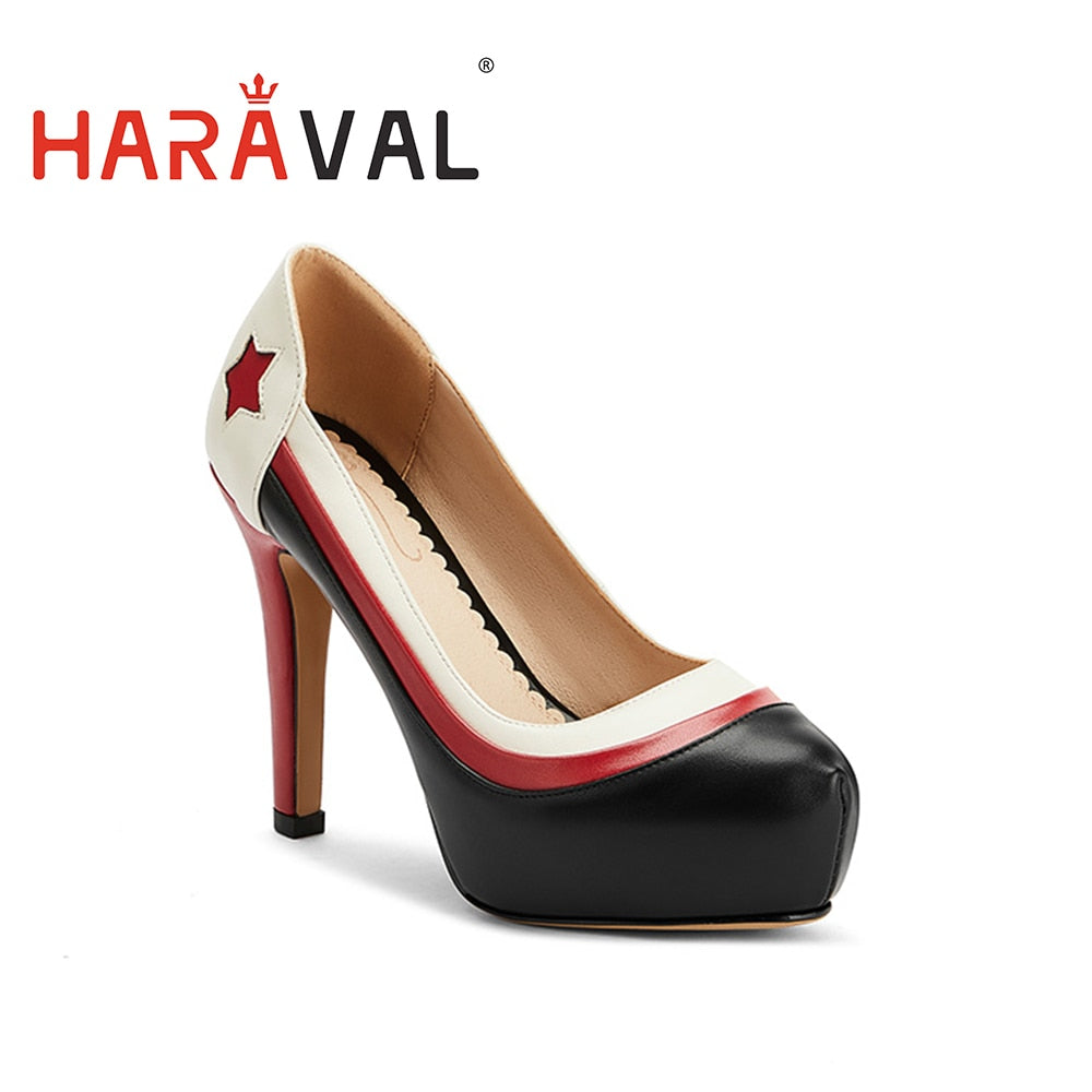 women pumps shoes waterproof platform high heels 11cm fashion female thick heels Round Toe