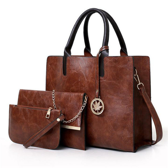 3PCS Set PU Leather Handbag
