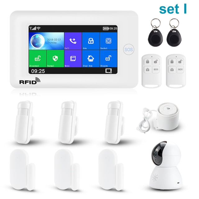 Awaywar Alarm System supports WiFi and GSM for Smart home Security Burglar compatible with Tuya IP Camrea