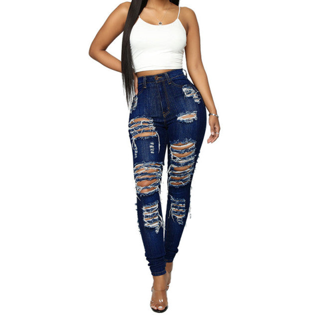 Retro Solid Sexy Denim Pants Jeans Trousers