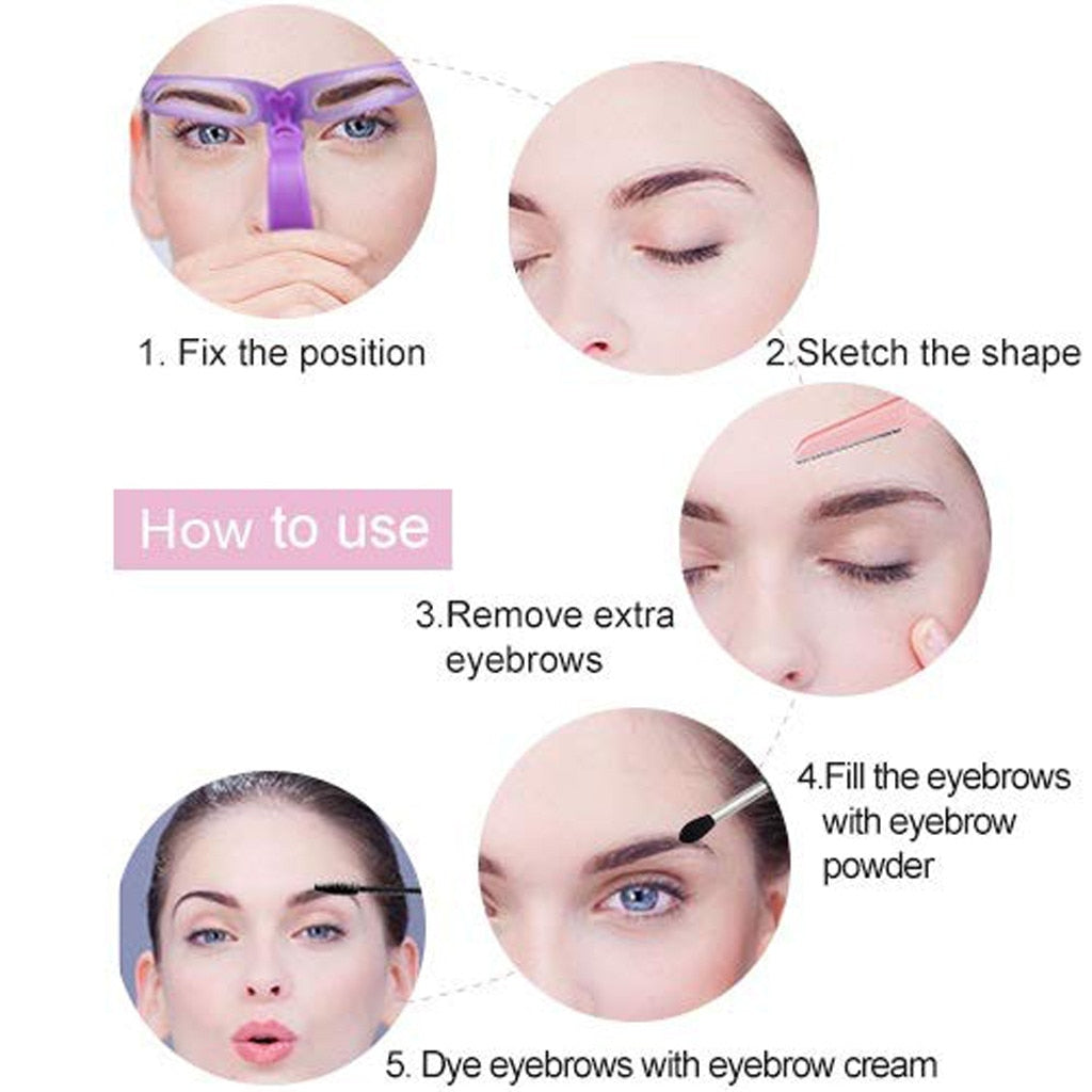8 In 1 Reusable Eyebrow Shaper Makeup