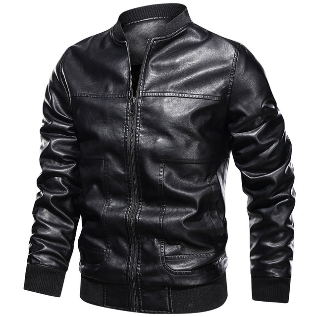 High Quality Men Bomber Leather Jacket