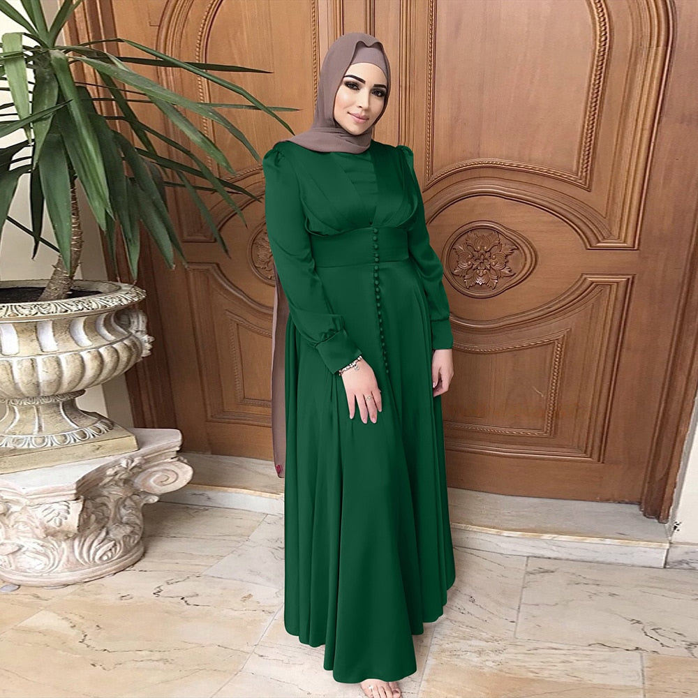 Women dress Eid Muslim Dresses Long Sleeve O Neck Dubai Abaya Print Long  Robe Patchwork Kaftan Casual Abayas Ramadan Morocco - AliExpress