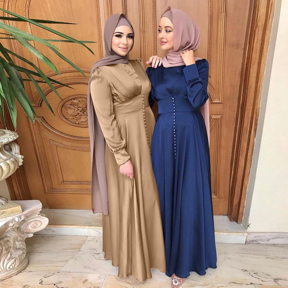 Ramadan Eid Abaya Dubai Turkey Muslim Dress Islam Clothing Dresses
