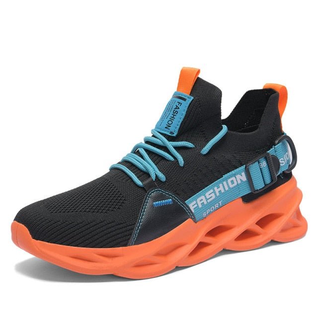Men Lightweight Fluorescent Outdoor Tennis Shoes Running Sneakers
