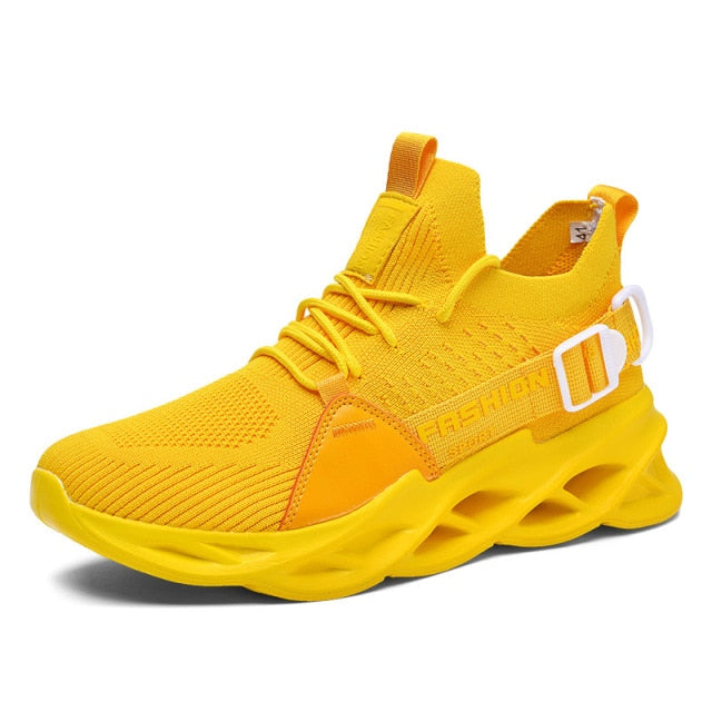 Men Lightweight Fluorescent Outdoor Tennis Shoes Running Sneakers