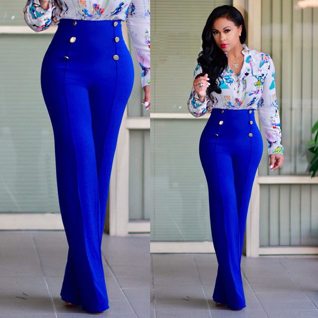 summer high waist long pant trousers for Women