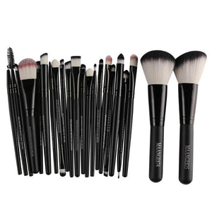 20Pcs Eyeshadow Makeup Brushes + 2Pcs Big Powder Blush Foundation