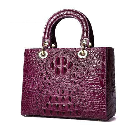Quality Crocodile Pattern Genuine Women Leather Handbag