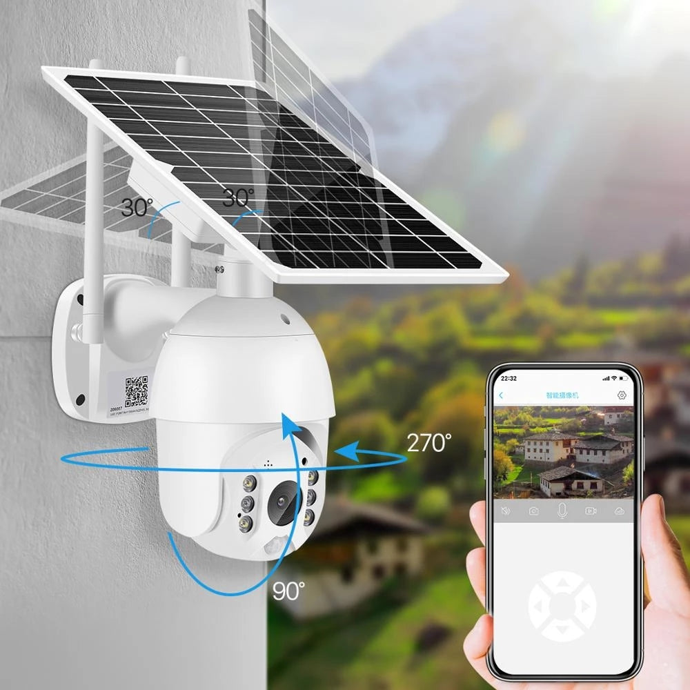 4G Solar Camera with 3MP 8W Solar Panel