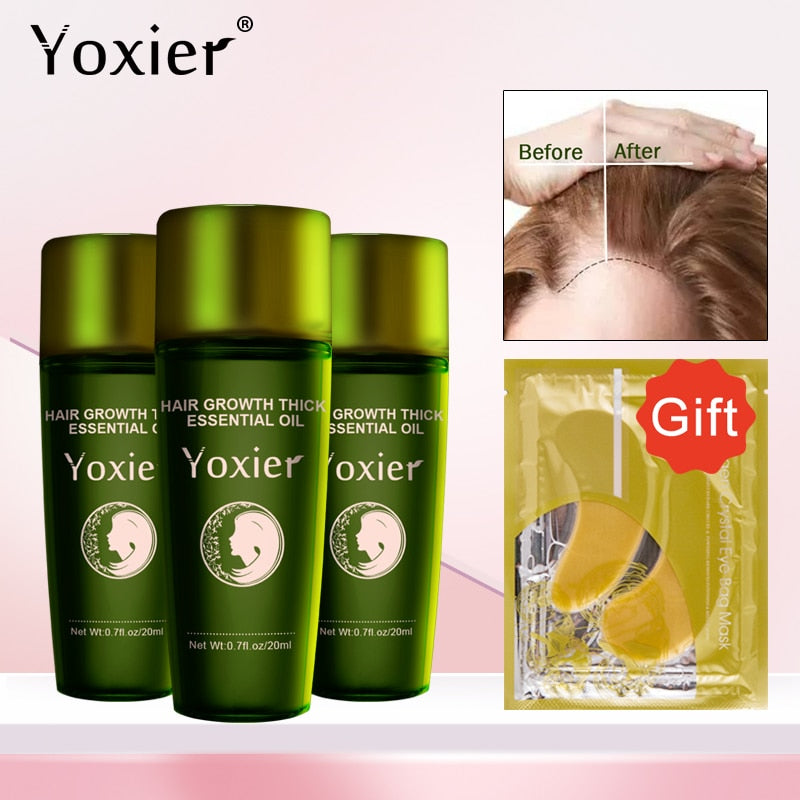 3Pcs Hair Growth Essence Oil Effective Extract Anti Nourish Hair Roots Treatment Preventing Hair Loss