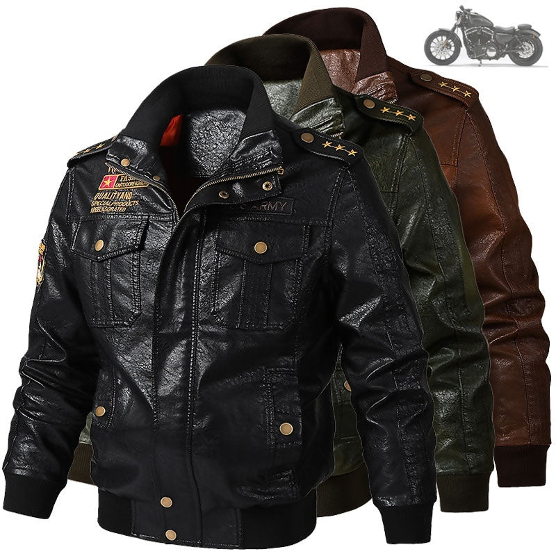 Thick Men Winter Classical Motocycle Jacket