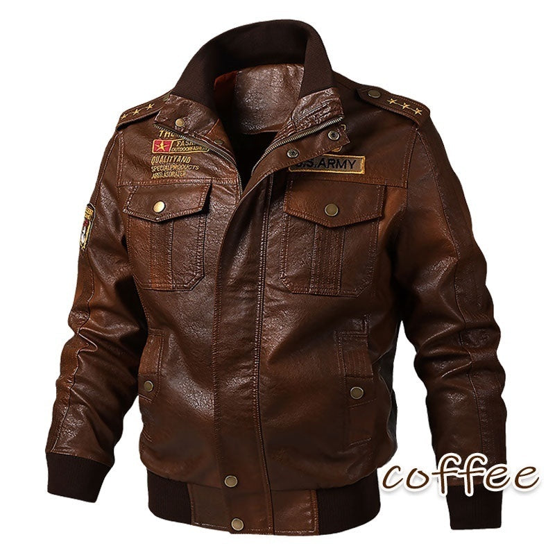 Thick Men Winter Classical Motocycle Jacket