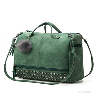 Vintage Nubuck Leather Ladies Handbag