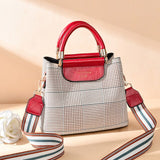 Trendy British Plaid Handbag with a Stylish Simple Stiletto