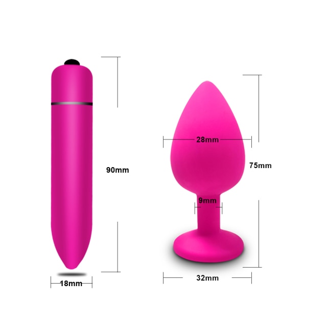 Women Men Soft Silicone Mini Anal Toy Erotic Bullet Vibrator