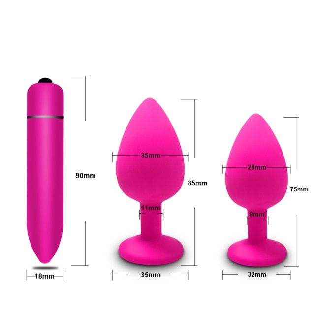 Women Men Soft Silicone Mini Anal Toy Erotic Bullet Vibrator