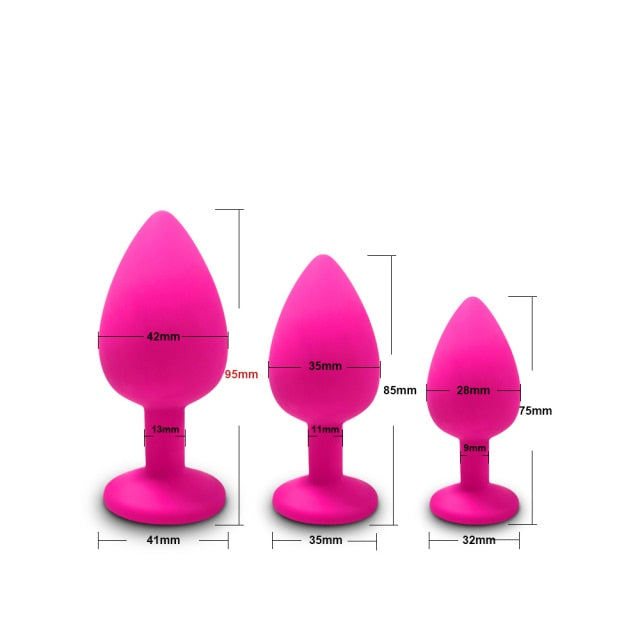 Women Men Soft Silicone Mini Anal Toy Erotic Bullet Vibrator