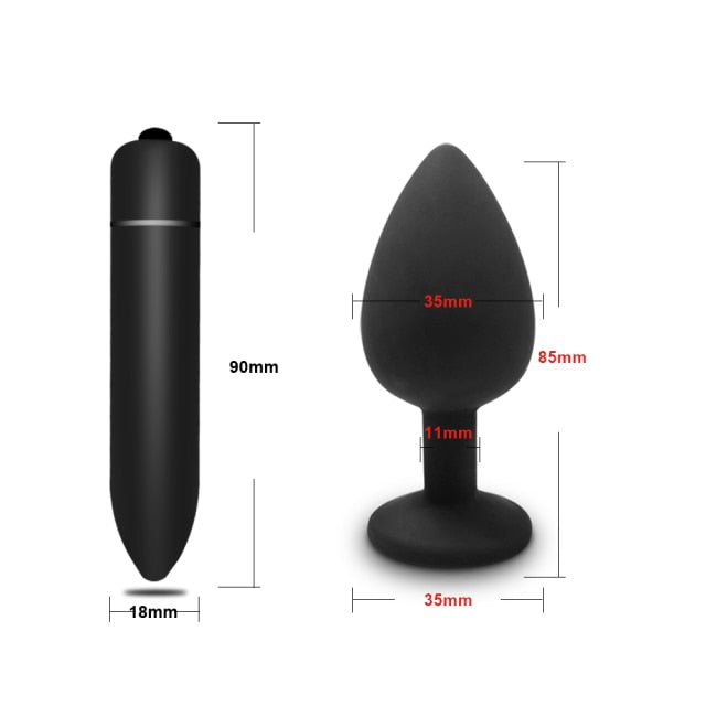 Women Men Soft Silicone Mini Anal Toy Erotic Bullet Vibrator