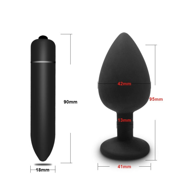 Women Men Soft Silicone Mini Anal Toy Erotic Bullet Vibrator