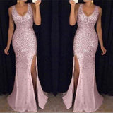 Elegant Sequins Sleeveless Evening Party Dress/prom Gown
