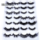 5/14Pairs Long Thick Natural Fluffy Lashes 10-25mm 3D Mink